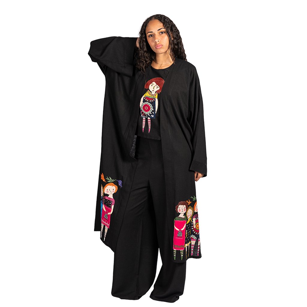 DSC03774 طقم كتان 3 قطع برسم يدوياً - الصورة 1